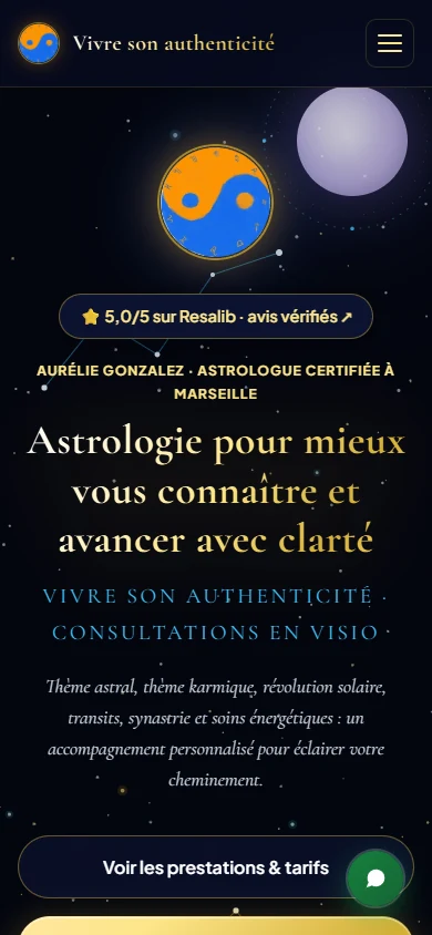 Le même site d’astrologie sur téléphone