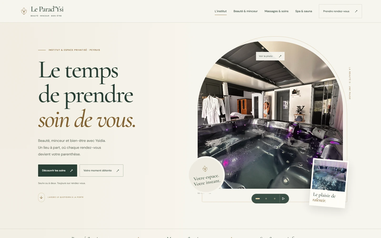 Capture réelle du site Le Parad’Ysi sur ordinateur